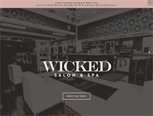 Tablet Screenshot of ajswickedsalonandspa.com